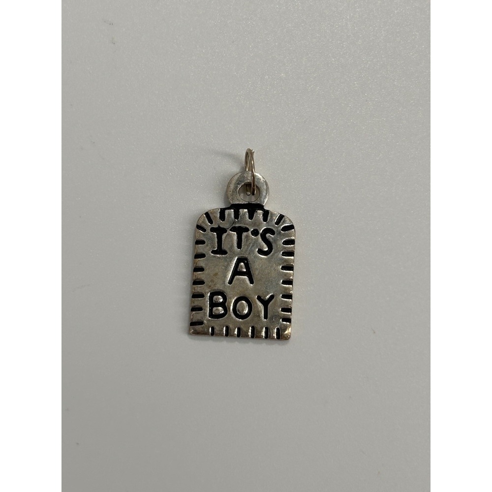 ITS A BOY VINTAGE CUTE FASHION PENDANT CHARM LETTERING TABLET